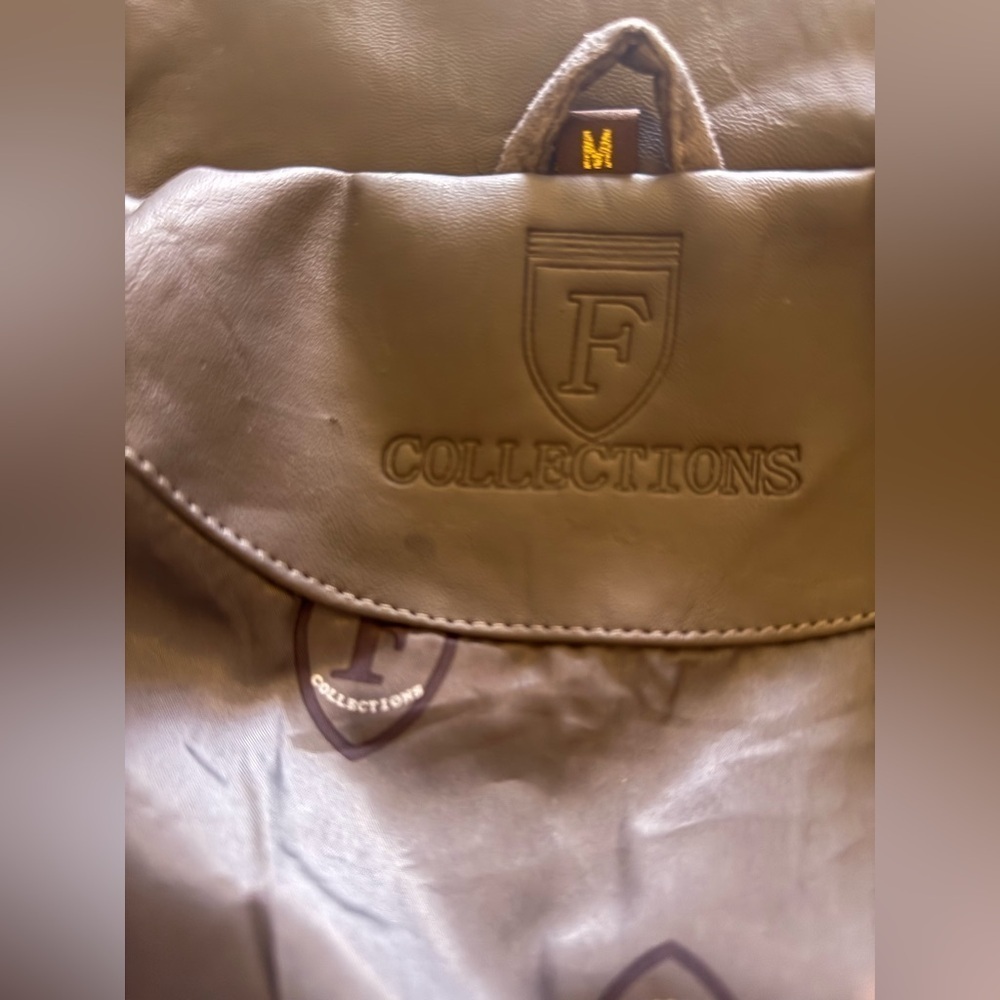 FERRARI F COLLECTIONS — MADE IN ITALY, FAUX LEATHER, SUEDE, GREY, LUXURY JACKET - Picture 6 of 16